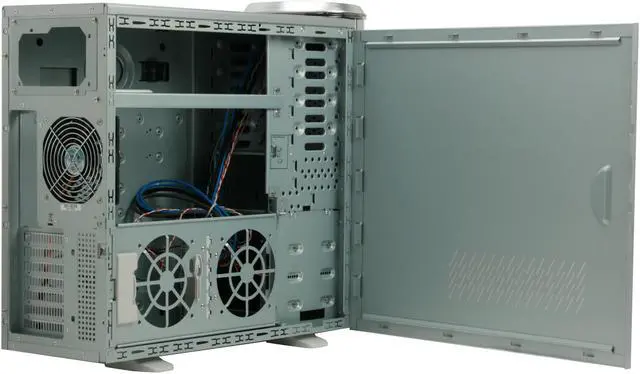 Alt view image 8 of 17 - SilverStone KUBLAI Series KL03S Silver 2.5mm aluminum front door, 0.8mm SECC body ATX Mid Tower Computer Case