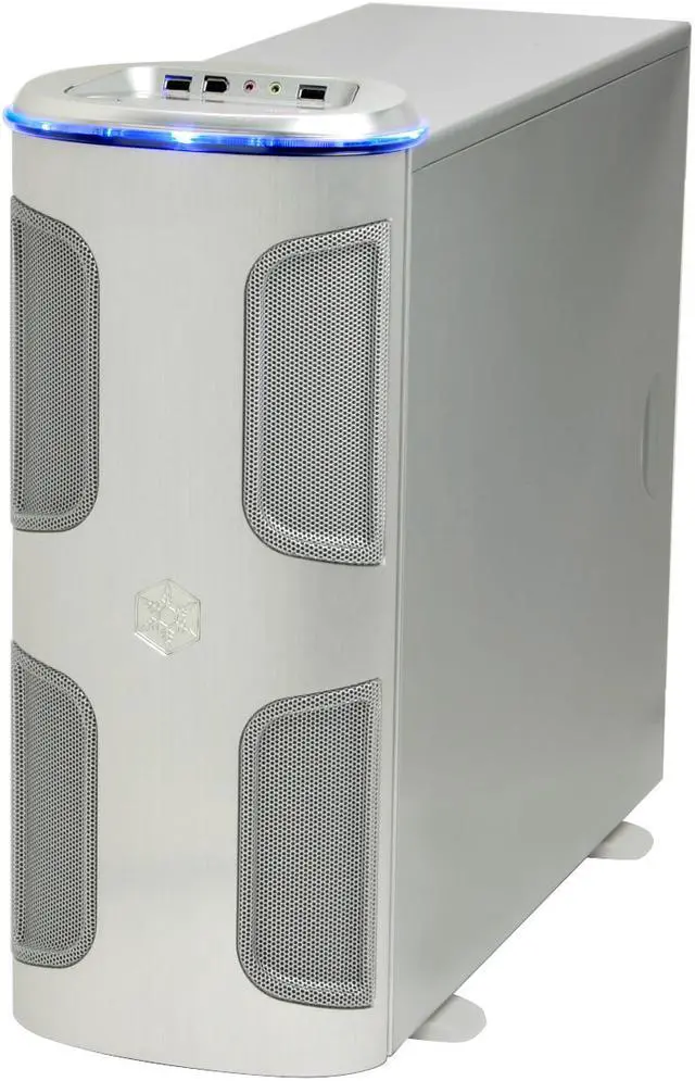 Alt view image 14 of 17 - SilverStone KUBLAI Series KL03S Silver 2.5mm aluminum front door, 0.8mm SECC body ATX Mid Tower Computer Case
