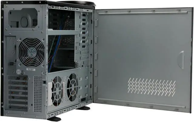 Alt view image 10 of 16 - SilverStone KUBLAI Series KL03-B Black 2.5mm aluminum front door, 0.8mm SECC body ATX Full Tower Computer Case