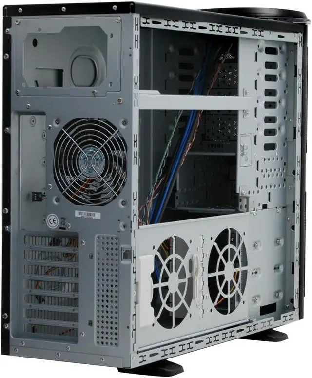 Alt view image 11 of 16 - SilverStone KUBLAI Series KL03-B Black 2.5mm aluminum front door, 0.8mm SECC body ATX Full Tower Computer Case