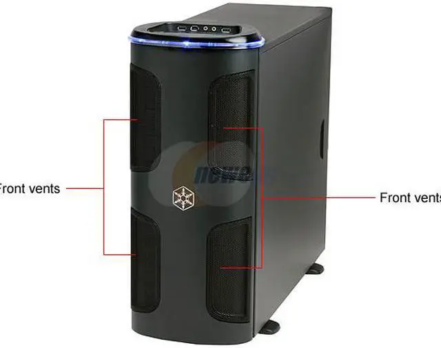 Alt view image 2 of 16 - SilverStone KUBLAI Series KL03-B Black 2.5mm aluminum front door, 0.8mm SECC body ATX Full Tower Computer Case