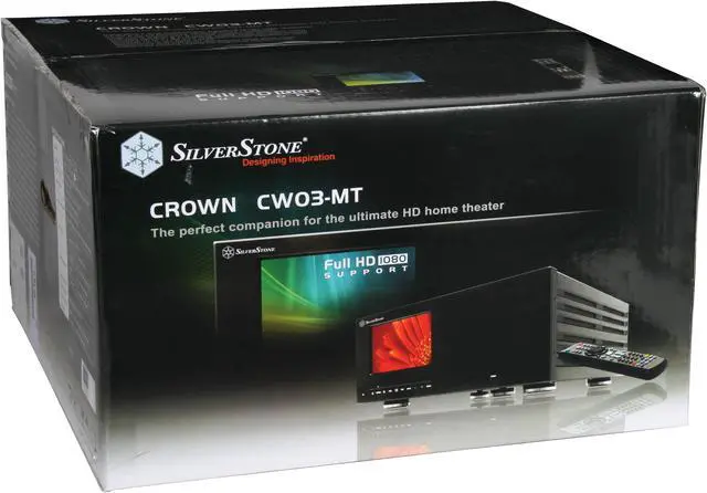 Alt view image 15 of 15 - SILVERSTONE Black Aluminum Crown Series CW03B-MT ATX Media Center / HTPC Case