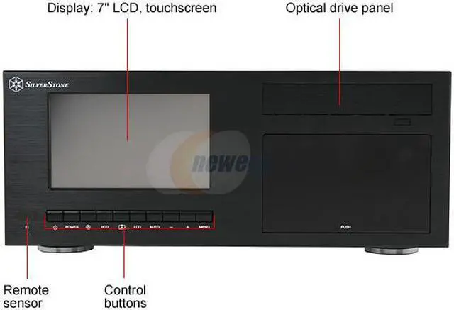 Alt view image 3 of 15 - SILVERSTONE Black Aluminum Crown Series CW03B-MT ATX Media Center / HTPC Case