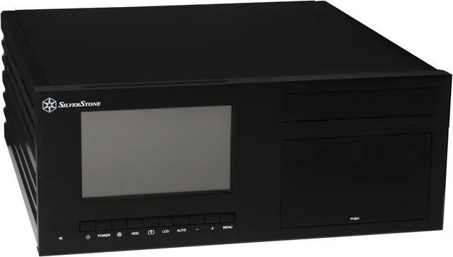 Main image of SILVERSTONE Black Aluminum Crown Series CW03B-MT ATX Media Center / HTPC Case