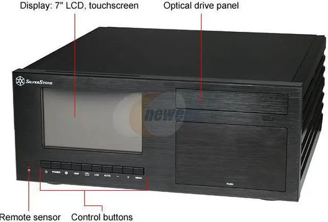 Alt view image 2 of 15 - SILVERSTONE Black Aluminum Crown Series CW03B-MT ATX Media Center / HTPC Case