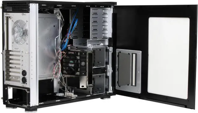 Alt view image 6 of 13 - SilverStone Temjin Series TJ10B-WESA Black Aluminum ATX Full Tower ESA certified Computer Case