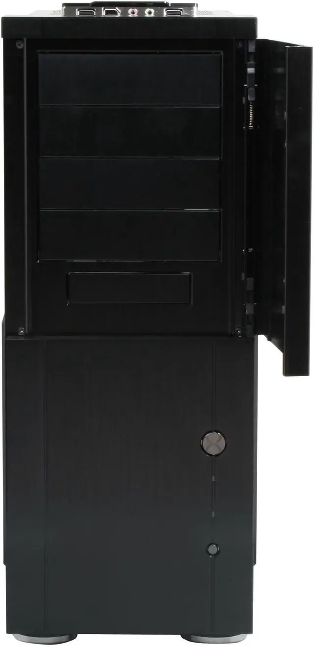 Alt view image 4 of 13 - SilverStone Temjin Series TJ10B-WESA Black Aluminum ATX Full Tower ESA certified Computer Case