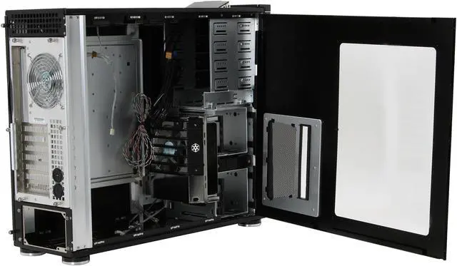 Alt view image 6 of 13 - SilverStone Temjin Series NVIDIA edition TJ10B-WNV Black Aluminum ATX Full Tower Computer Case