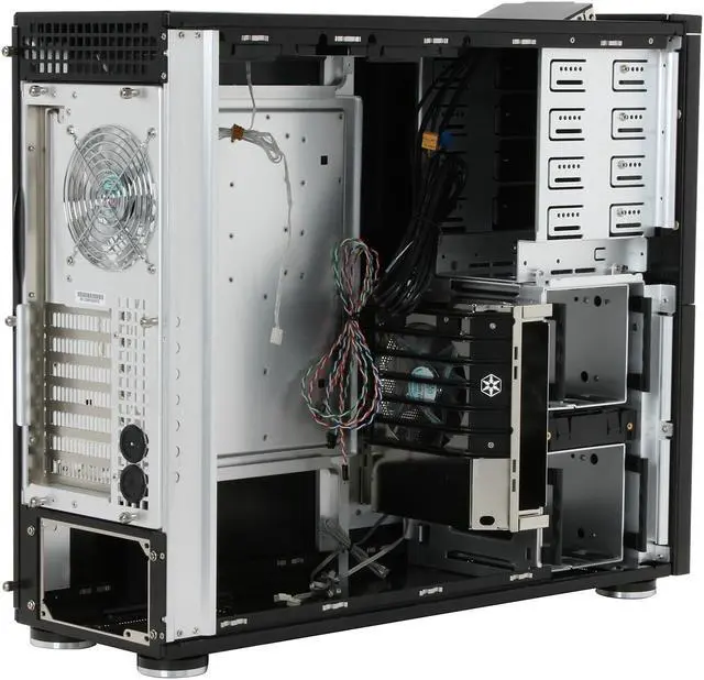 Alt view image 7 of 13 - SilverStone Temjin Series NVIDIA edition TJ10B-WNV Black Aluminum ATX Full Tower Computer Case