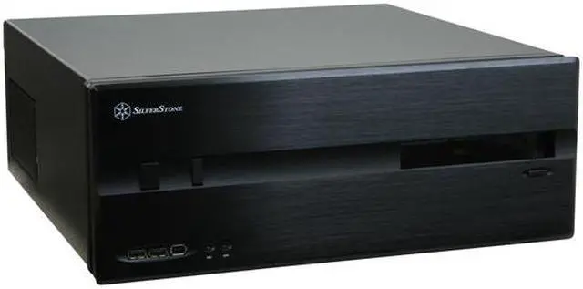 Alt view image 3 of 11 - SILVERSTONE Black Aluminum / Steel Lascala Series LC10B-E ATX Media Center / HTPC Case