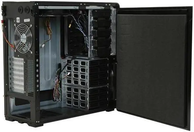 Alt view image 5 of 12 - SilverStone Fortress Series FT01-B Black Aluminum ATX Mid Tower Uni-body Computer Case