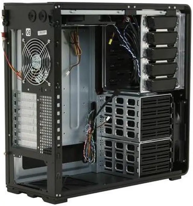 Alt view image 6 of 12 - SilverStone Fortress Series FT01-B Black Aluminum ATX Mid Tower Uni-body Computer Case