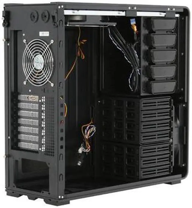 Alt view image 6 of 12 - SilverStone Fortress Series FT01-BW Black Aluminum ATX Mid Tower Uni-body Computer Case