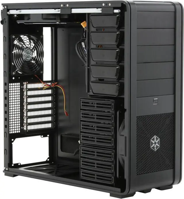 Alt view image 8 of 12 - SilverStone Fortress Series FT01-BW Black Aluminum ATX Mid Tower Uni-body Computer Case