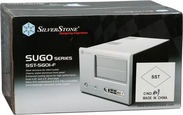 Alt view image 13 of 13 - SilverStone Sugo SG01-SF Silver Aluminum / Steel MicroATX Desktop SFF Chassis Computer Case
