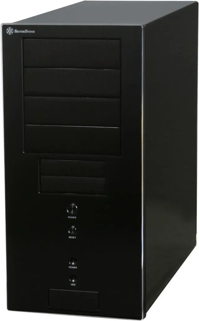 Alt view image 3 of 11 - SilverStone Temjin Series TJ04B-W Black Aluminum / Steel ATX Mid Tower Computer Case