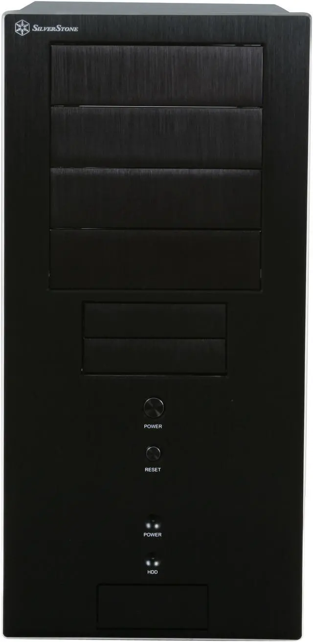 Alt view image 2 of 11 - SilverStone Temjin Series TJ04B-W Black Aluminum / Steel ATX Mid Tower Computer Case