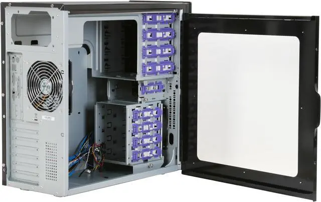 Alt view image 5 of 11 - SilverStone Temjin Series TJ04B-W Black Aluminum / Steel ATX Mid Tower Computer Case