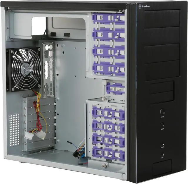 Alt view image 8 of 11 - SilverStone Temjin Series TJ04B-W Black Aluminum / Steel ATX Mid Tower Computer Case