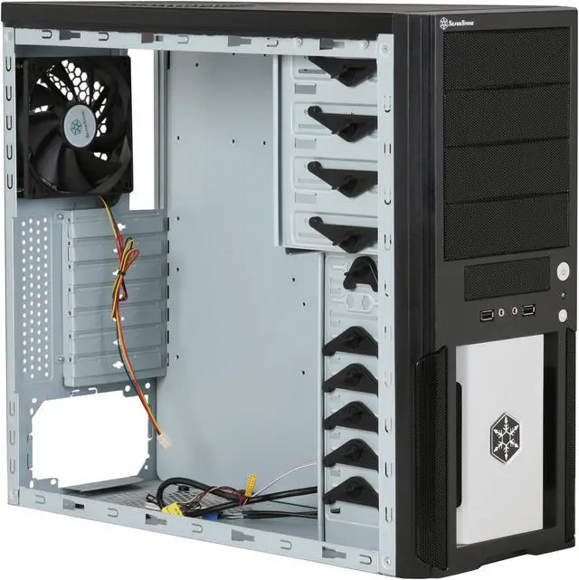 Alt view image 8 of 11 - SilverStone Precision Series PS02B Black Aluminum / Steel ATX Mid Tower Computer Case
