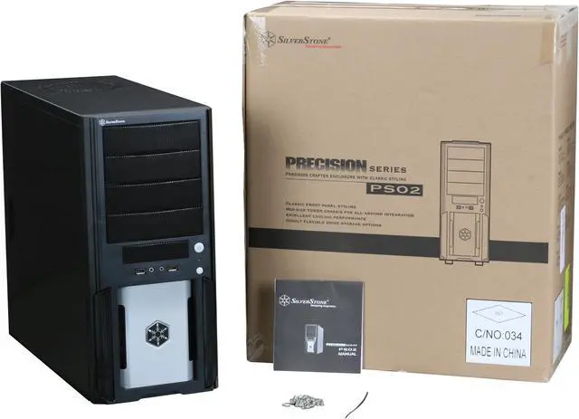 Alt view image 11 of 11 - SilverStone Precision Series PS02B Black Aluminum / Steel ATX Mid Tower Computer Case