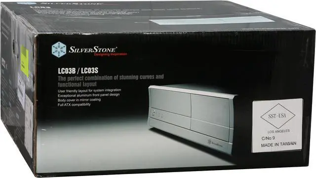 Alt view image 13 of 13 - SILVERSTONE Silver Aluminum front panel, 1.0mm SECC body Lascala Series LC03S-V ATX Media Center / HTPC Case