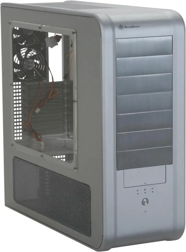 Main image of SilverStone Temjin Series TJ07S-W Silver Aluminum ATX Full Tower Computer Case