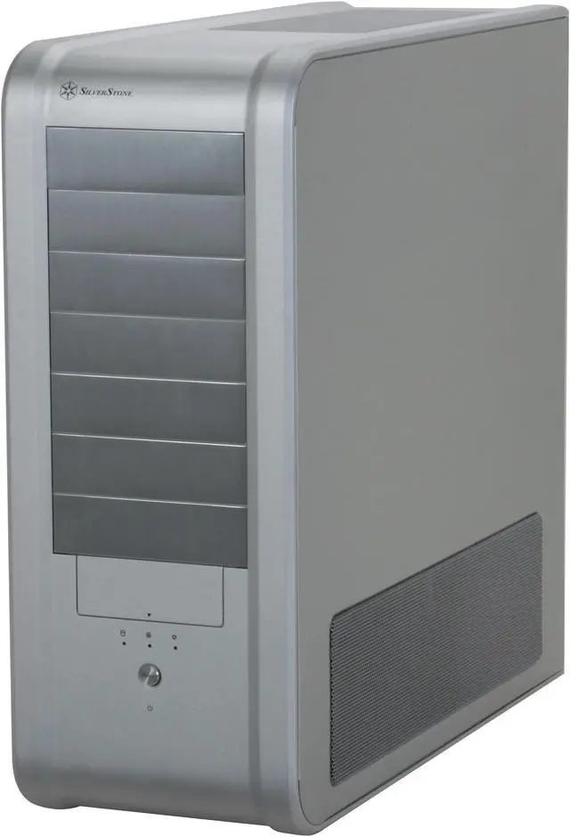 Alt view image 2 of 11 - SilverStone Temjin Series TJ07S-W Silver Aluminum ATX Full Tower Computer Case