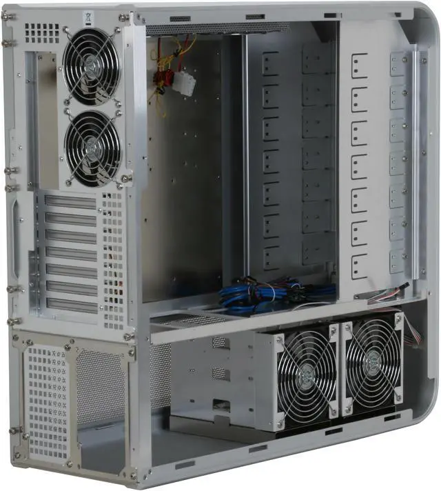 Alt view image 6 of 11 - SilverStone Temjin Series TJ07S-W Silver Aluminum ATX Full Tower Computer Case