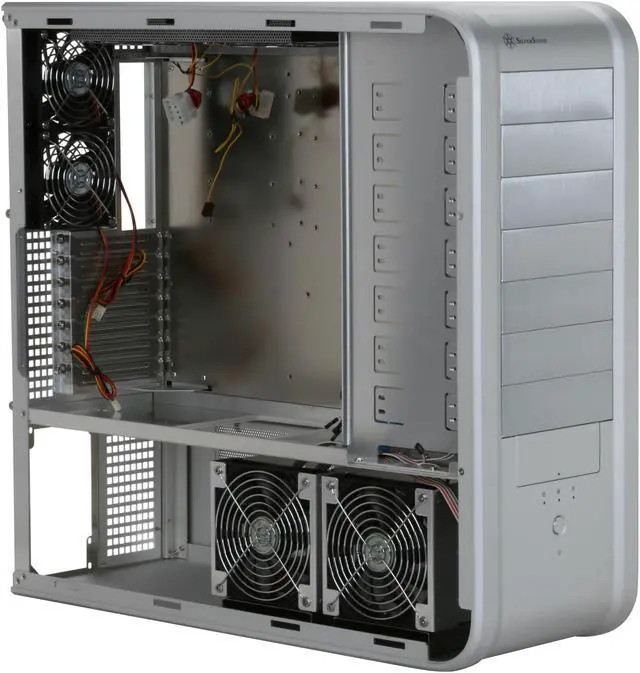 Alt view image 8 of 11 - SilverStone Temjin Series TJ07S-W Silver Aluminum ATX Full Tower Computer Case