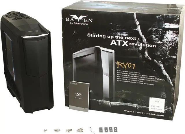 Alt view image 11 of 11 - SilverStone RAVEN RV01-BW Black Steel / Plastic ATX Full Tower Computer Case