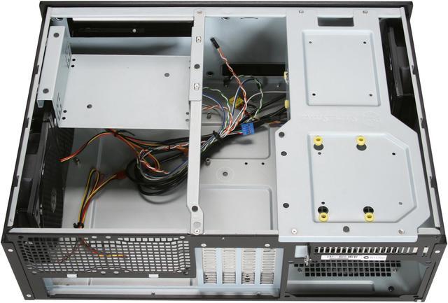 Alt view image 5 of 7 - SILVERSTONE Black 8.0mm aluminum front panel, 0.8mm SECC body GRANDIA GD04B Micro ATX Media Center / HTPC Case