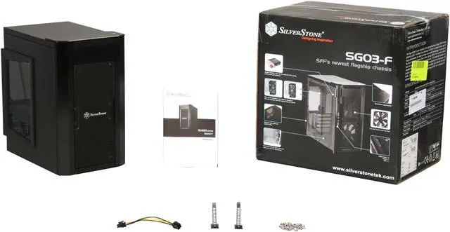 Alt view image 9 of 9 - SilverStone Sugo SG03B-F Black Aluminum / 0.8mm steel Micro ATX Mini Tower Computer Case