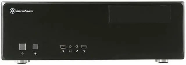 Alt view image 2 of 7 - SILVERSTONE Black Aluminum / 0.8mm SECC Grandia Series GD05B micro-ATX / Mini-DTX / Mini-ITX MB, 1x5.25", 2x3.5"+1x2.5"HDD or 1x3.5"+2x2.5"HDD, 3x120mm golf bladed fan, 11" expansion card capable HTPC Case