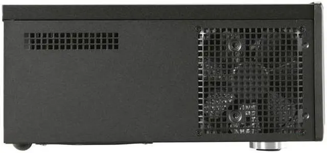 Alt view image 3 of 7 - SILVERSTONE Black Aluminum / 0.8mm SECC Grandia Series GD05B micro-ATX / Mini-DTX / Mini-ITX MB, 1x5.25", 2x3.5"+1x2.5"HDD or 1x3.5"+2x2.5"HDD, 3x120mm golf bladed fan, 11" expansion card capable HTPC Case