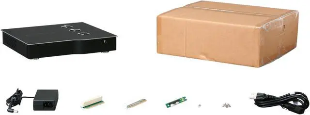 Alt view image 7 of 7 - SilverStone Lascala Series LC09B-ITV Black Aluminum / Steel Mini-ITX Desktop Computer Case Fanless 60W (80W peak) DC/DC board & AC adapter Power Supply