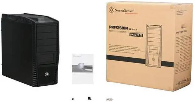 Alt view image 13 of 13 - SILVERSTONE Precision Series PS05-B Black Steel ATX Mid Tower Tool-less Installation Design Computer Case