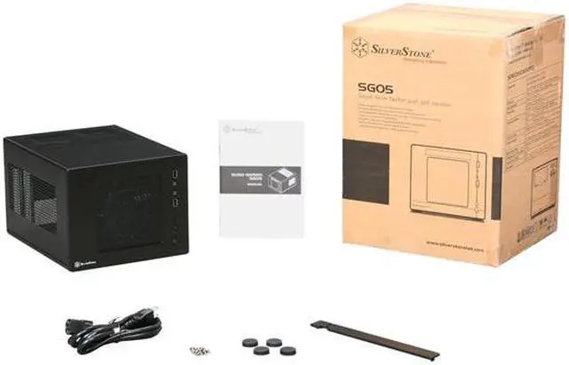 Alt view image 9 of 9 - SILVERSTONE Sugo Series SG05BB-450 ALL Black  Plastic / SECC Mini-ITX Desktop Computer Case with SFX 450W 80+ Bronze Certified / Single +12V rail Power Supply