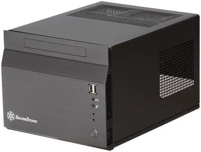 Main image of SILVERSTONE Sugo Series SG06BB-450 ALL Black Aluminum / SECC Mini-ITX Desktop Computer Case with SFX 450W 80+ Bronze Certified / Single +12V rail Power Supply