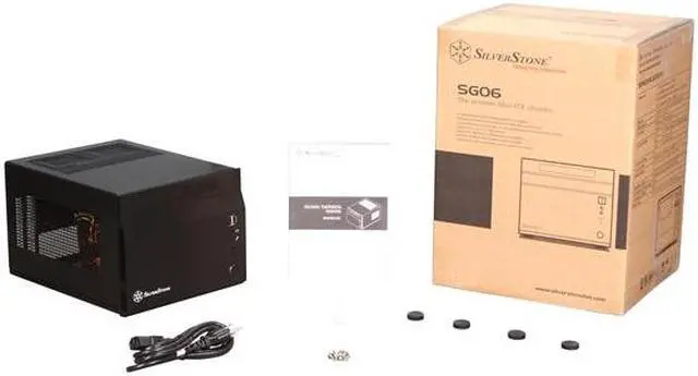Alt view image 8 of 8 - SILVERSTONE Sugo Series SG06BB-450 ALL Black Aluminum / SECC Mini-ITX Desktop Computer Case with SFX 450W 80+ Bronze Certified / Single +12V rail Power Supply