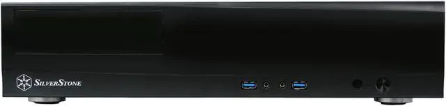 Alt view image 2 of 6 - SILVERSTONE Black Aluminum skin reinforced plastic front panel, 0.8mm SECC body MILO Series ML03B Micro ATX Media Center / HTPC Case