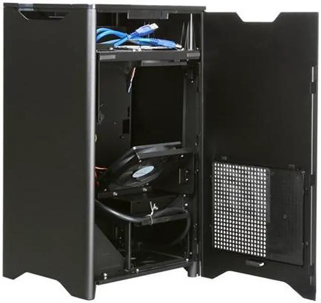 Alt view image 6 of 10 - SilverStone Fortress Series FT03B Black Aluminum / Steel Micro ATX Mini Tower Computer Case