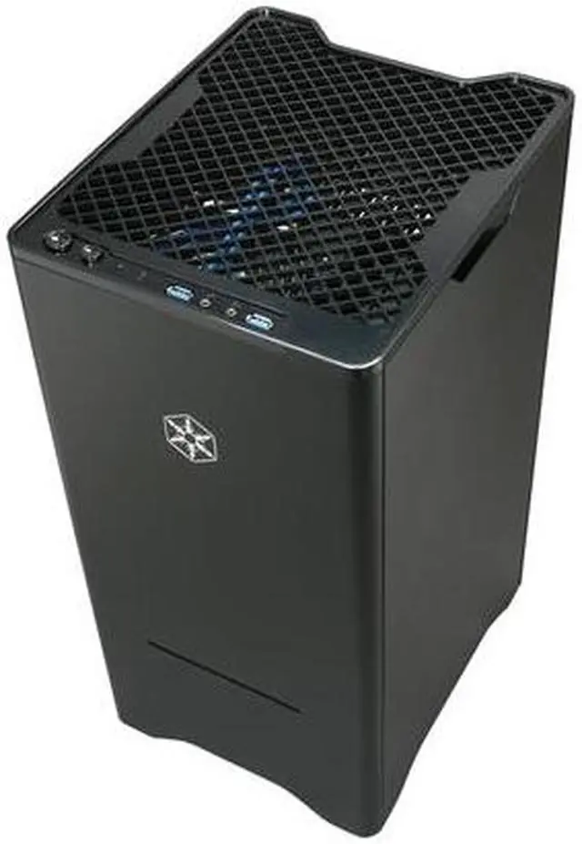 Alt view image 9 of 10 - SilverStone Fortress Series FT03B Black Aluminum / Steel Micro ATX Mini Tower Computer Case
