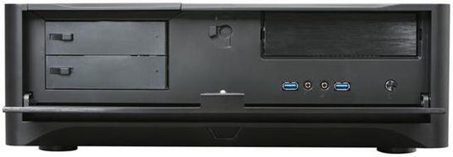 Alt view image 2 of 7 - SILVERSTONE Black Aluminum front door and plastic front panel, 0.8mm SECC body Grandia Series GD06B ATX Media Center / HTPC Case