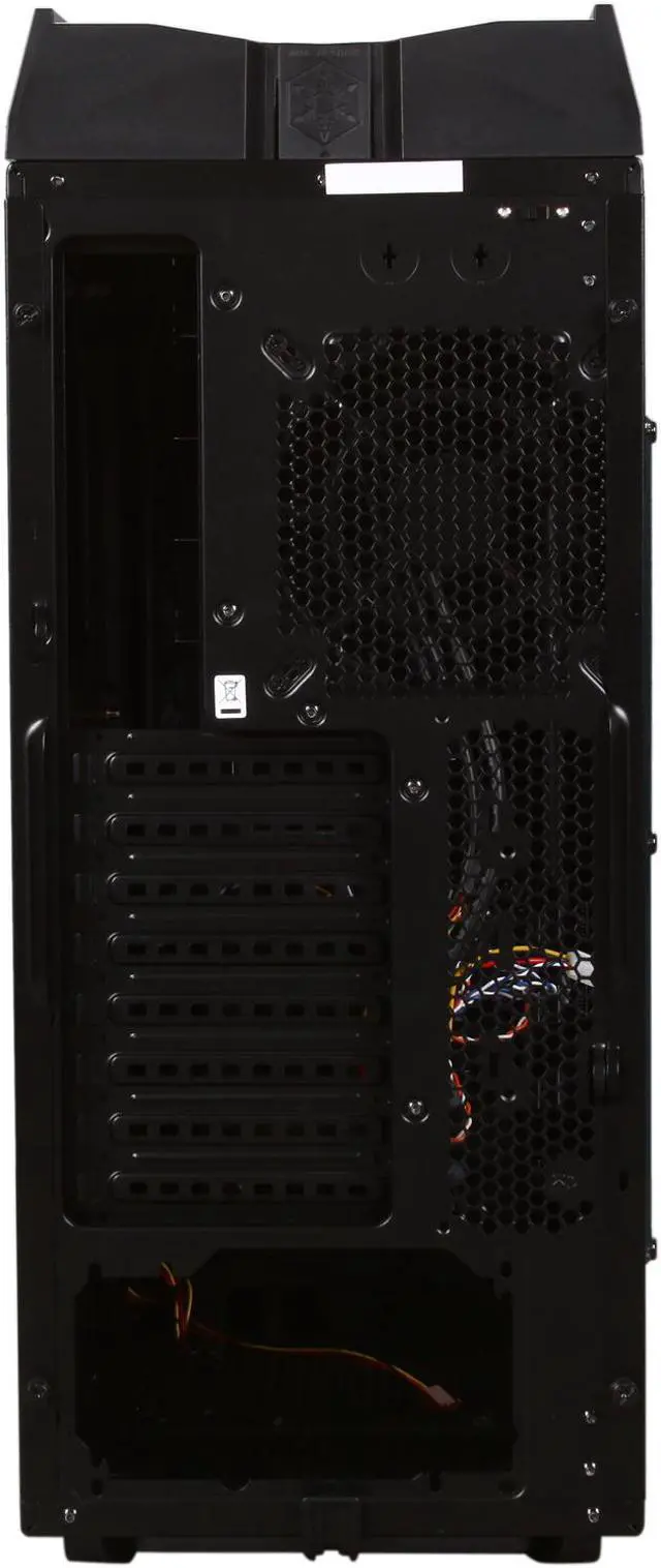 Alt view image 8 of 10 - SilverStone Precision Series PS06B-W Black Plastic & mesh front panel and 0.7mm steel body ATX Mid Tower Computer Case