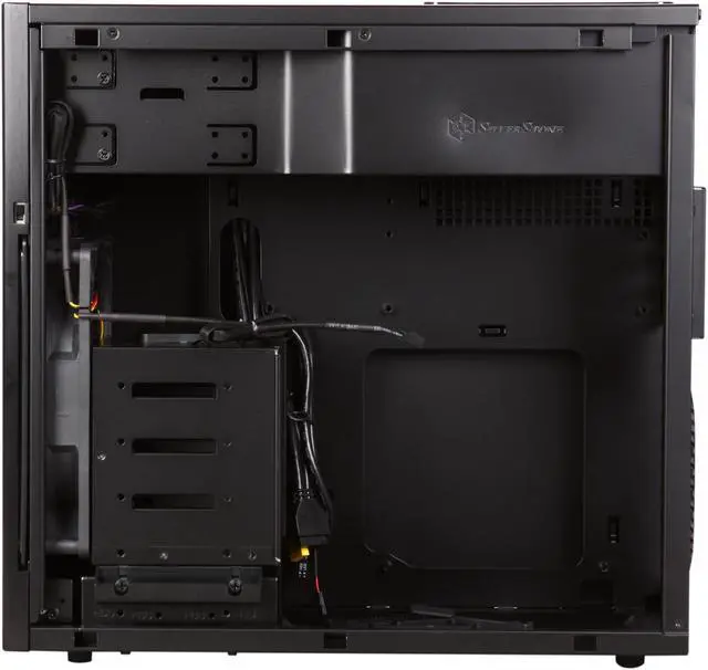 Alt view image 6 of 9 - SilverStone Temjin Series TJ08B-E Black Aluminum front panel, steel body Micro ATX Mini Tower Computer Case
