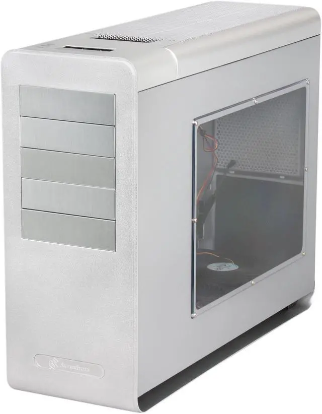 Alt view image 3 of 10 - SilverStone Fortress Series FT02S-W Silver Aluminum / Steel ATX Mid Tower Computer Case