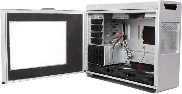 Alt view image 5 of 10 - SilverStone Fortress Series FT02S-W Silver Aluminum / Steel ATX Mid Tower Computer Case