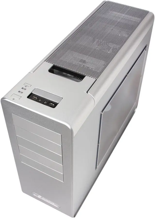 Alt view image 8 of 10 - SilverStone Fortress Series FT02S-W Silver Aluminum / Steel ATX Mid Tower Computer Case