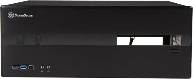 Alt view image 2 of 7 - SILVERSTONE Black Aluminum / Steel Lascala Series SST-LC10B-E-USB3.0 ATX Media Center / HTPC Case
